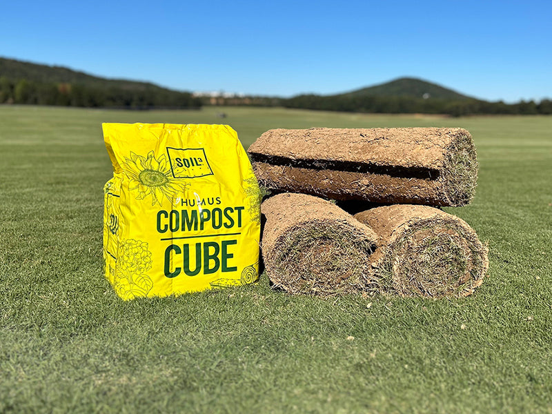 pic of Soil3 Mini Cube with sod rolls