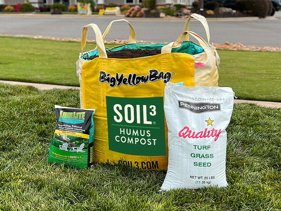 Elite Tall Fescue Seeding Package 3 with Soil³ Compost (covers 4,000 sq. ft.)